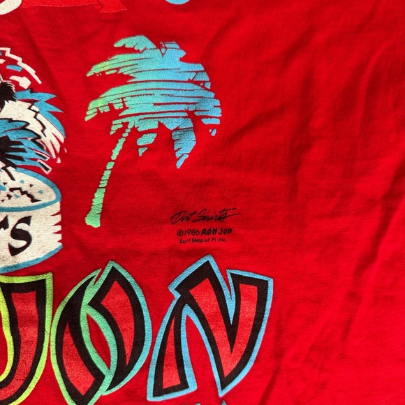 Vintage Ron Jon Surf Shop Florida T Shirt Mens 2XL (Fits XL) Made In USA 80s - Picture 4 of 10
